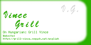 vince grill business card